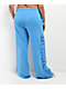 Ninth Hall Baddie Talk Blue Wide Leg Sweatpants - Thumbnail image 4 of 7