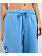 Ninth Hall Baddie Talk Blue Wide Leg Sweatpants - Thumbnail image 3 of 5
