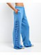 Ninth Hall Baddie Talk Blue Wide Leg Sweatpants - Thumbnail image 1 of 5