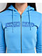 Ninth Hall Baddie Talks Blue Crop Zip Hoodie - Thumbnail image 3 of 4