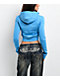 Ninth Hall Baddie Talks Blue Crop Zip Hoodie - Thumbnail image 2 of 4
