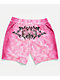 Ninth Hall Billie Lace Print Pink Mesh Shorts - Thumbnail image 3 of 4