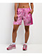 Ninth Hall Billie Lace Print Pink Mesh Shorts - Thumbnail image 2 of 4