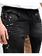 Ninth Hall Black & Tan Wash Stacked Flare Sweatpants - Thumbnail image 3 of 6