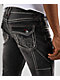 Ninth Hall Black Denim Stacked Flare Jeans - Thumbnail image 6 of 6