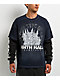 Ninth Hall Champions Navy & Black Wash 2fer Long Sleeve T-Shirt - Thumbnail image 1 of 5