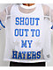 Ninth Hall Chat White & Blue Mesh Jersey - Thumbnail image 2 of 4
