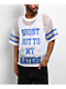 Ninth Hall Chat White & Blue Mesh Jersey - Thumbnail image 1 of 4