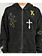 Ninth Hall Cross Black Wash Crop Zip Hoodie - Thumbnail image 3 of 9