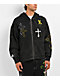Ninth Hall Cross Black Wash Crop Zip Hoodie - Thumbnail image 9 of 9