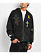 Ninth Hall Cross Black Wash Crop Zip Hoodie - Thumbnail image 1 of 9