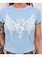 Ninth Hall Cross My Heart Blue Crop T-Shirt - Thumbnail image 2 of 2