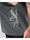 Ninth Hall Cross My Heart Charcoal Crop Tank Top - Thumbnail image 4 of 4