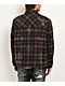 Ninth Hall Cross Rhinestone Brown & Black Boxy Flannel Shirt - Thumbnail image 2 of 6
