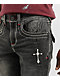 Ninth Hall Crosses Grey Wash Stacked Flare Jeans - Thumbnail image 5 of 5