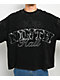 Ninth Hall Crowned Rhinestone Black & White Wash 2fer Long Sleeve Boxy T-Shirt - Thumbnail image 3 of 5