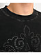 Ninth Hall Crowned Rhinestone Black & White Wash 2fer Long Sleeve Boxy T-Shirt - Thumbnail image 5 of 5