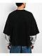 Ninth Hall Crowned Rhinestone Black & White Wash 2fer Long Sleeve Boxy T-Shirt - Thumbnail image 2 of 5