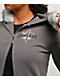 Ninth Hall Crystal Grey Faux Fur Crop Zip Sweater - Thumbnail image 3 of 6