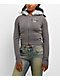 Ninth Hall Crystal Grey Faux Fur Crop Zip Sweater - Thumbnail image 5 of 6