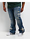 Ninth Hall Defender Applique Crosses Reverent Blue Flare Jeans - Thumbnail image 3 of 9