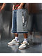 Ninth Hall Detain Light Blue Wash Ultra Loose Fit Shorts - Thumbnail image 8 of 8