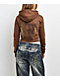 Ninth Hall Divine Conflict Brown Crop Zip Hoodie - Thumbnail image 2 of 4