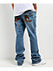 Ninth Hall Eagle Signal Fracture Stacked Flare Jeans - Thumbnail image 1 of 8