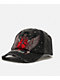 Ninth Hall Fluttering Heart Black Wash Strapback Hat - Thumbnail image 1 of 3
