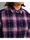 Ninth Hall Freya Rhinestone Pink & Purple Flannel Shirt - Thumbnail image 3 of 5