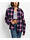 Ninth Hall Freya Rhinestone Pink & Purple Flannel Shirt - Thumbnail image 1 of 5