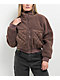 Ninth Hall Fundamentals Amory Deep Taupe Bomber Jacket - Thumbnail image 1 of 5