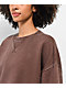 Ninth Hall Fundamentals Brown Wash Relaxed Crewneck Sweatshirt - Thumbnail image 3 of 5