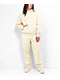 Ninth Hall Fundamentals Cream Distressed Boxy Hoodie - Thumbnail image 6 of 6
