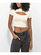 Ninth Hall Fundamentals Cuddie Birch Cut Out Crop T-Shirt - Thumbnail image 1 of 2