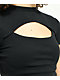 Ninth Hall Fundamentals Cuddie Black Cut Out Crop T-Shirt - Thumbnail image 3 of 5
