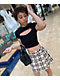 Ninth Hall Fundamentals Cuddie Black Cut Out Crop T-Shirt - Thumbnail image 4 of 5