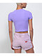 Ninth Hall Fundamentals Cuddie Lavender Cut Out Crop Top - Thumbnail image 2 of 4