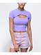 Ninth Hall Fundamentals Cuddie Lavender Cut Out Crop Top - Thumbnail image 1 of 4