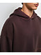 Ninth Hall Fundamentals Dark Brown Wash Oversized Hoodie - Thumbnail image 3 of 5