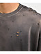 Ninth Hall Fundamentals Distressed Black Wash Long Sleeve T-Shirt - Thumbnail image 4 of 7