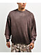 Ninth Hall Fundamentals Distressed Brown Wash Long Sleeve T-Shirt - Thumbnail image 1 of 7