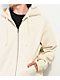 Ninth Hall Fundamentals Distressed Cream Boxy Zip Hoodie - Thumbnail image 3 of 4