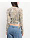 Ninth Hall Fundamentals Estie Light Camo Long Sleeve Crop T-Shirt - Thumbnail image 2 of 3