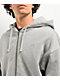 Ninth Hall Fundamentals Heather Grey Boxy Zip Hoodie - Thumbnail image 3 of 3