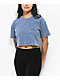 Ninth Hall Fundamentals Kaeya Blue Wash Boxy Crop T-Shirt - Thumbnail image 1 of 3