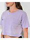 Ninth Hall Fundamentals Kaeya Purple Wash Boxy Crop T-Shirt - Thumbnail image 2 of 2