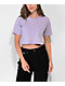 Ninth Hall Fundamentals Kaeya Purple Wash Boxy Crop T-Shirt - Thumbnail image 1 of 2