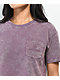 Ninth Hall Fundamentals Kaeya Violet Wash Boxy Crop T-Shirt - Thumbnail image 3 of 3