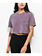 Ninth Hall Fundamentals Kaeya Violet Wash Boxy Crop T-Shirt - Thumbnail image 1 of 3